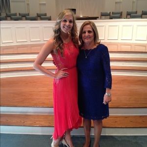 BCBGMaxazria pink high low dress